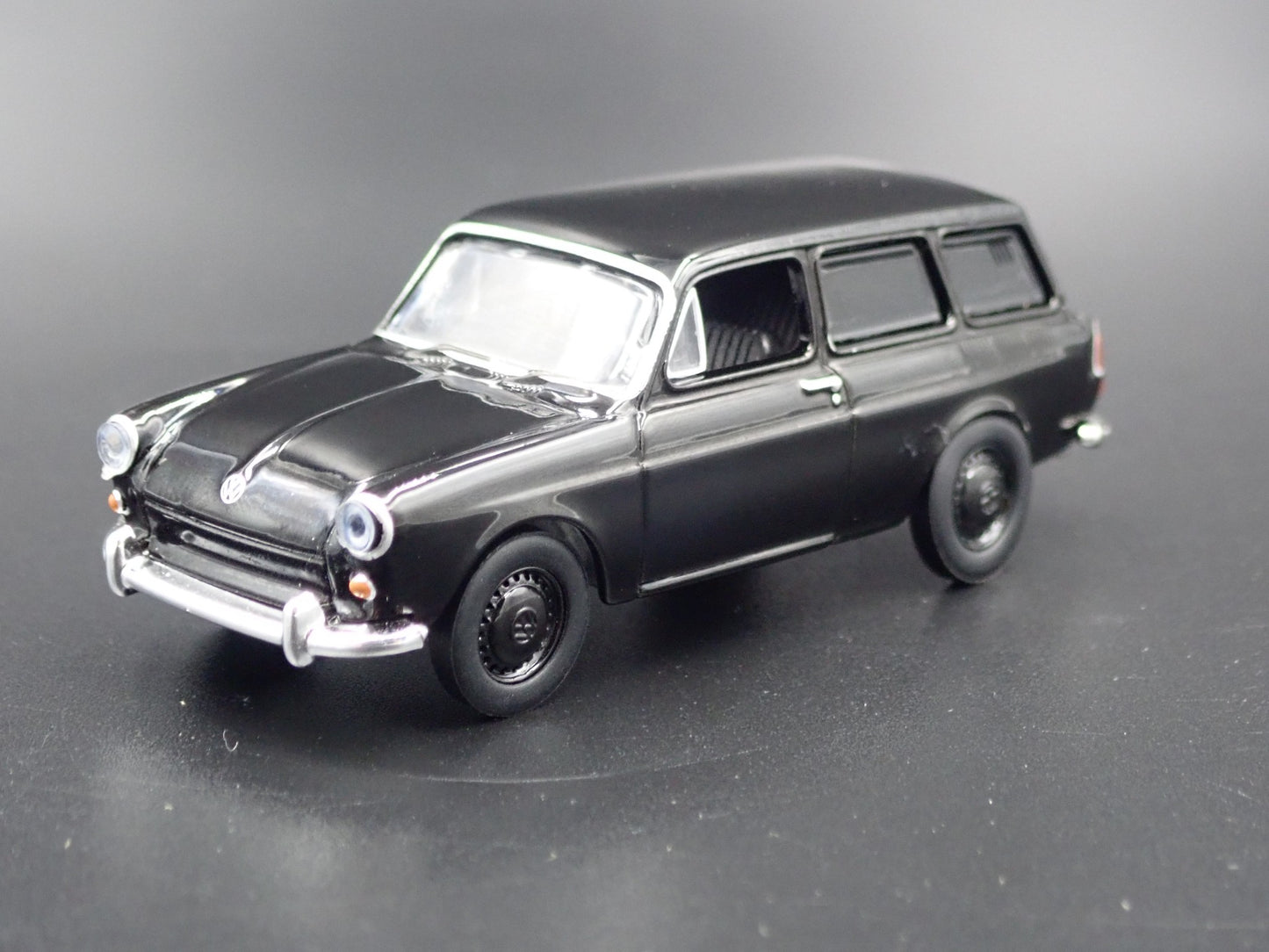 1961-1973 VW VOLKSWAGEN TYPE 3 SQUAREBACK PANEL VAN BLACK 1:64 DIECAST MODEL CAR