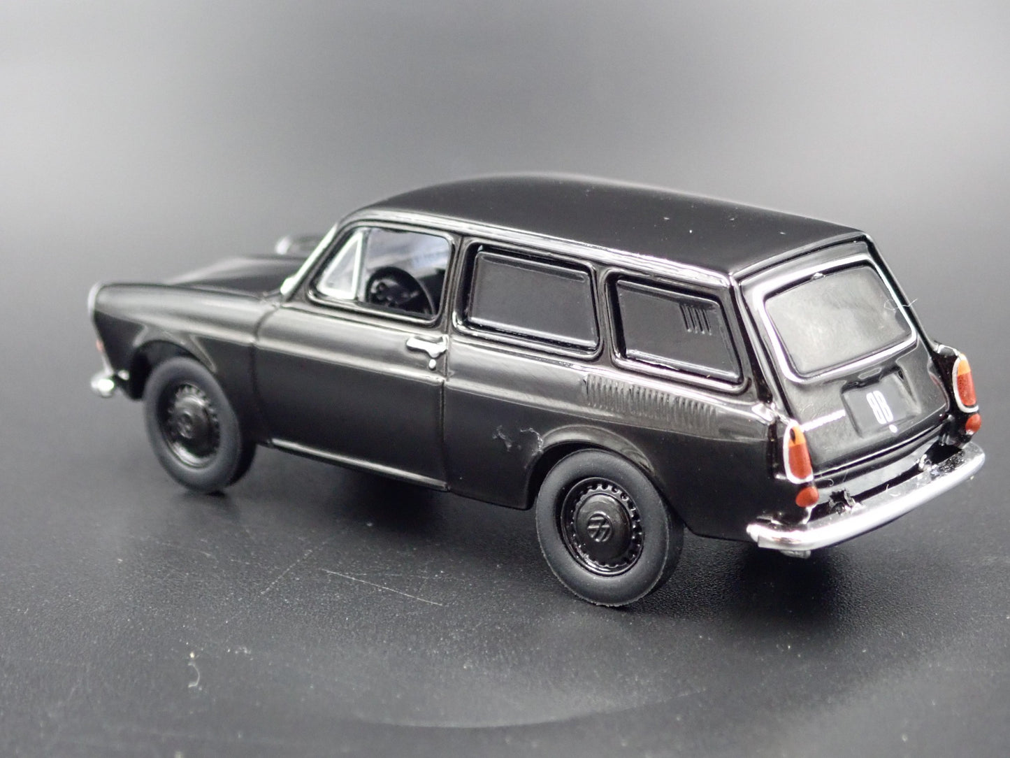 1961-1973 VW VOLKSWAGEN TYPE 3 SQUAREBACK PANEL VAN BLACK 1:64 DIECAST MODEL CAR
