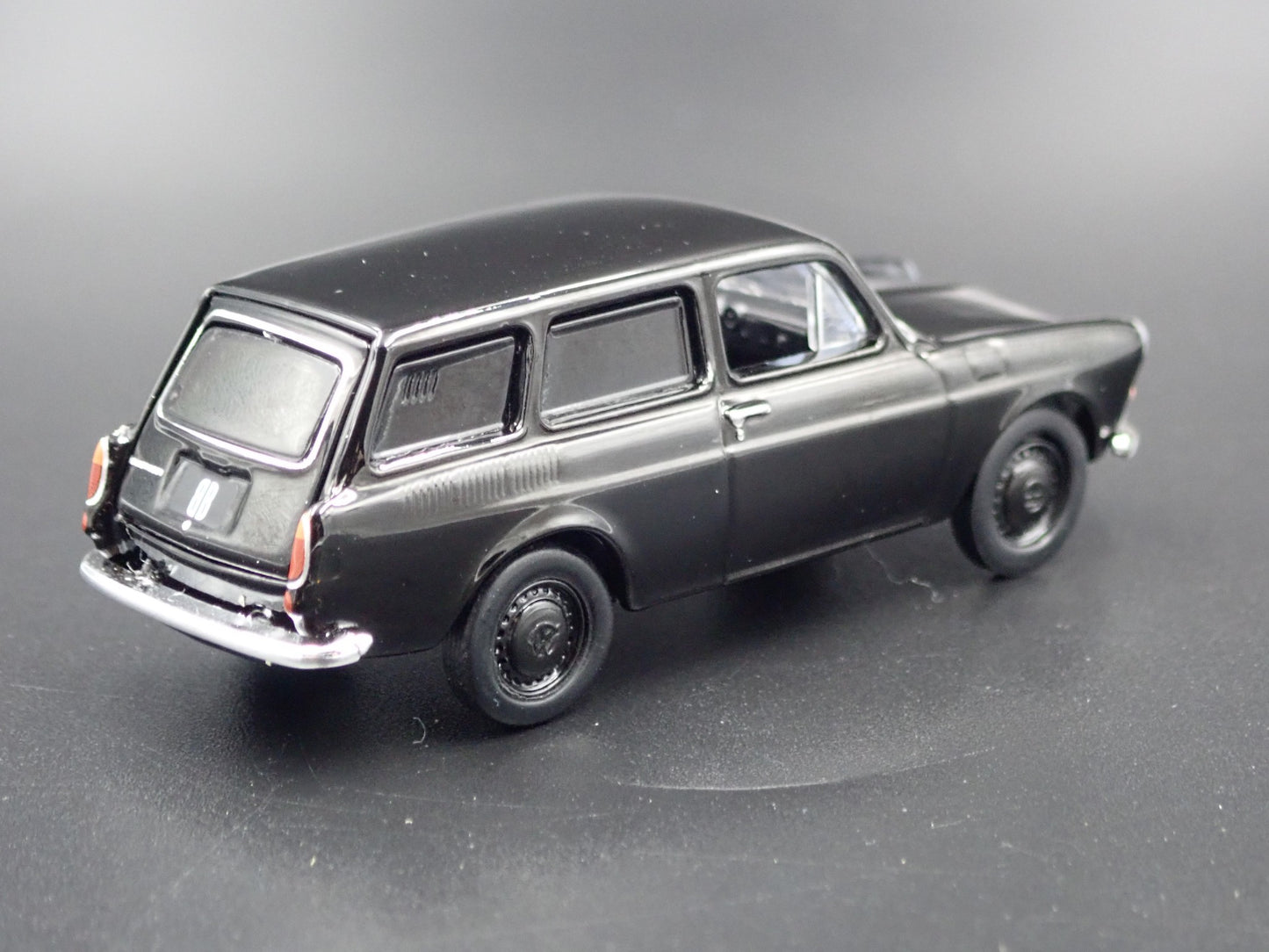 1961-1973 VW VOLKSWAGEN TYPE 3 SQUAREBACK PANEL VAN BLACK 1:64 DIECAST MODEL CAR
