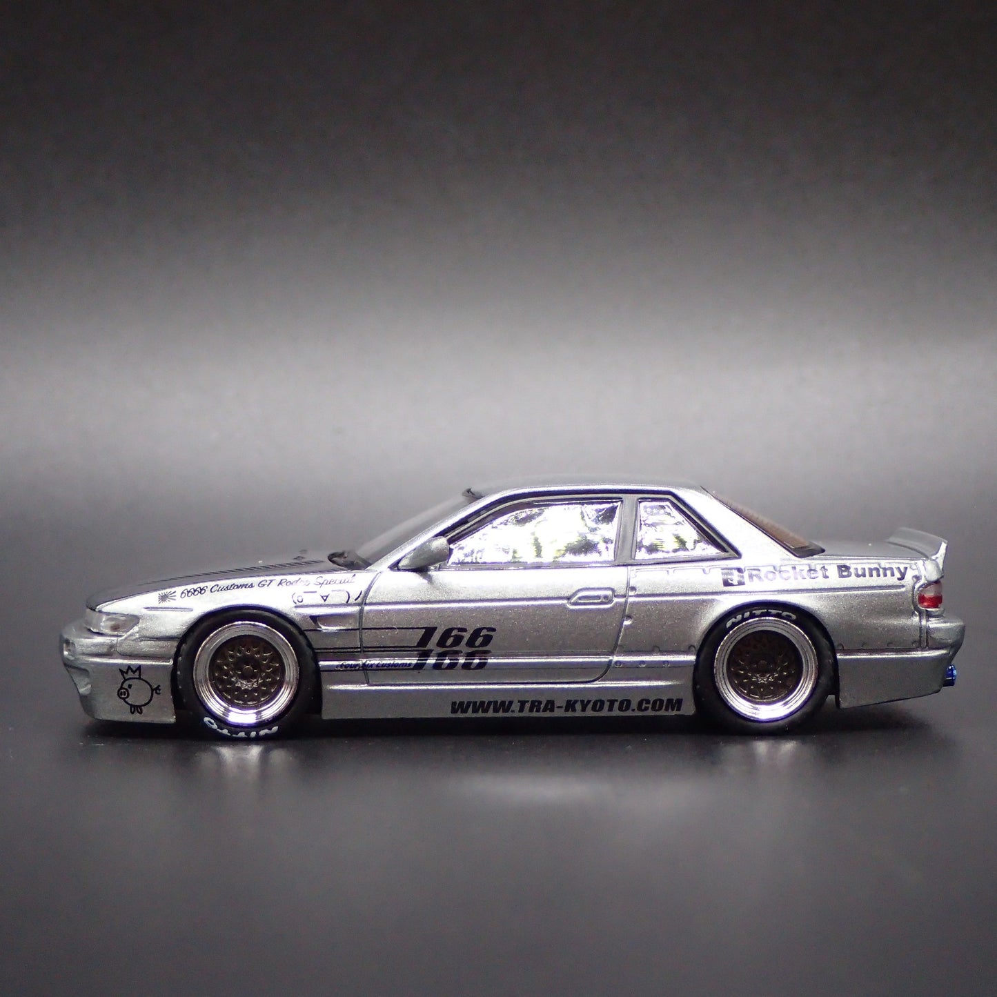 NISSAN SILVIA S13 ROCKET BUNNY V1 PANDEM JDM RARE 1:64 SCALE DIECAST MODEL CAR