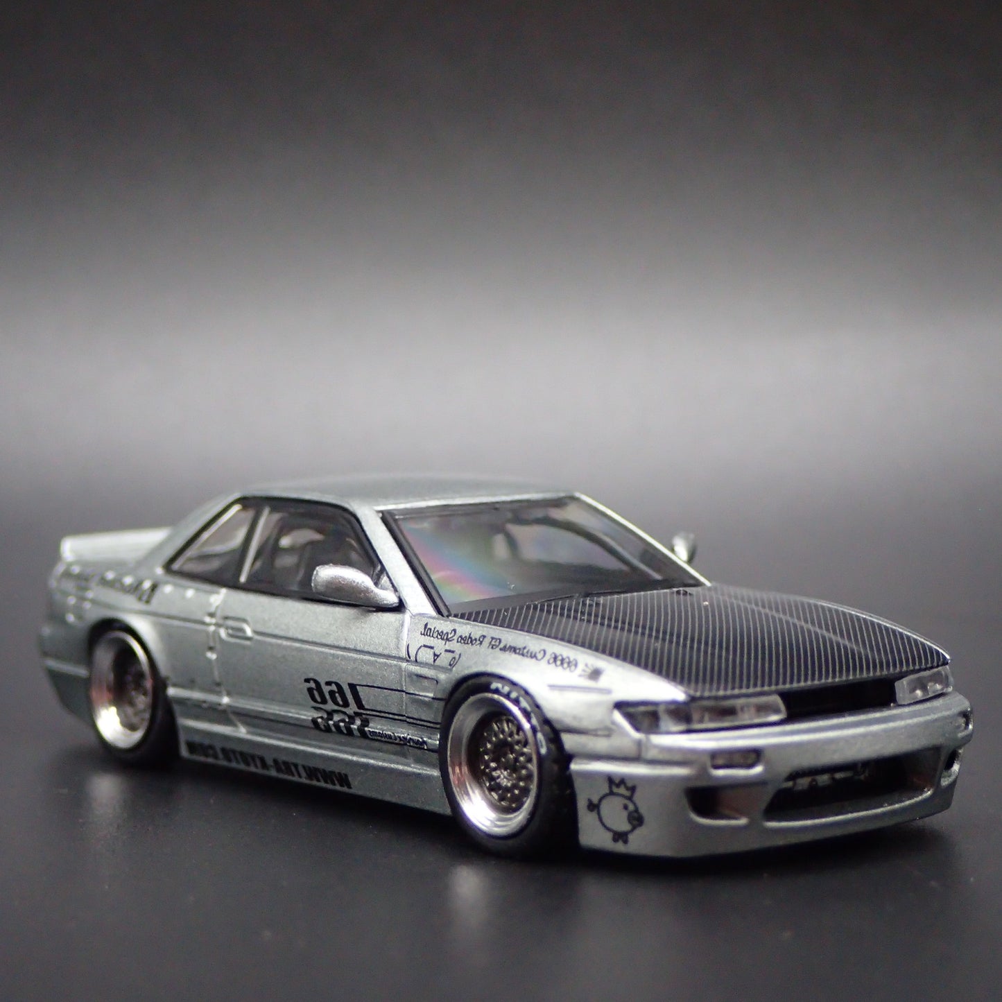 NISSAN SILVIA S13 ROCKET BUNNY V1 PANDEM JDM RARE 1:64 SCALE DIECAST MODEL CAR