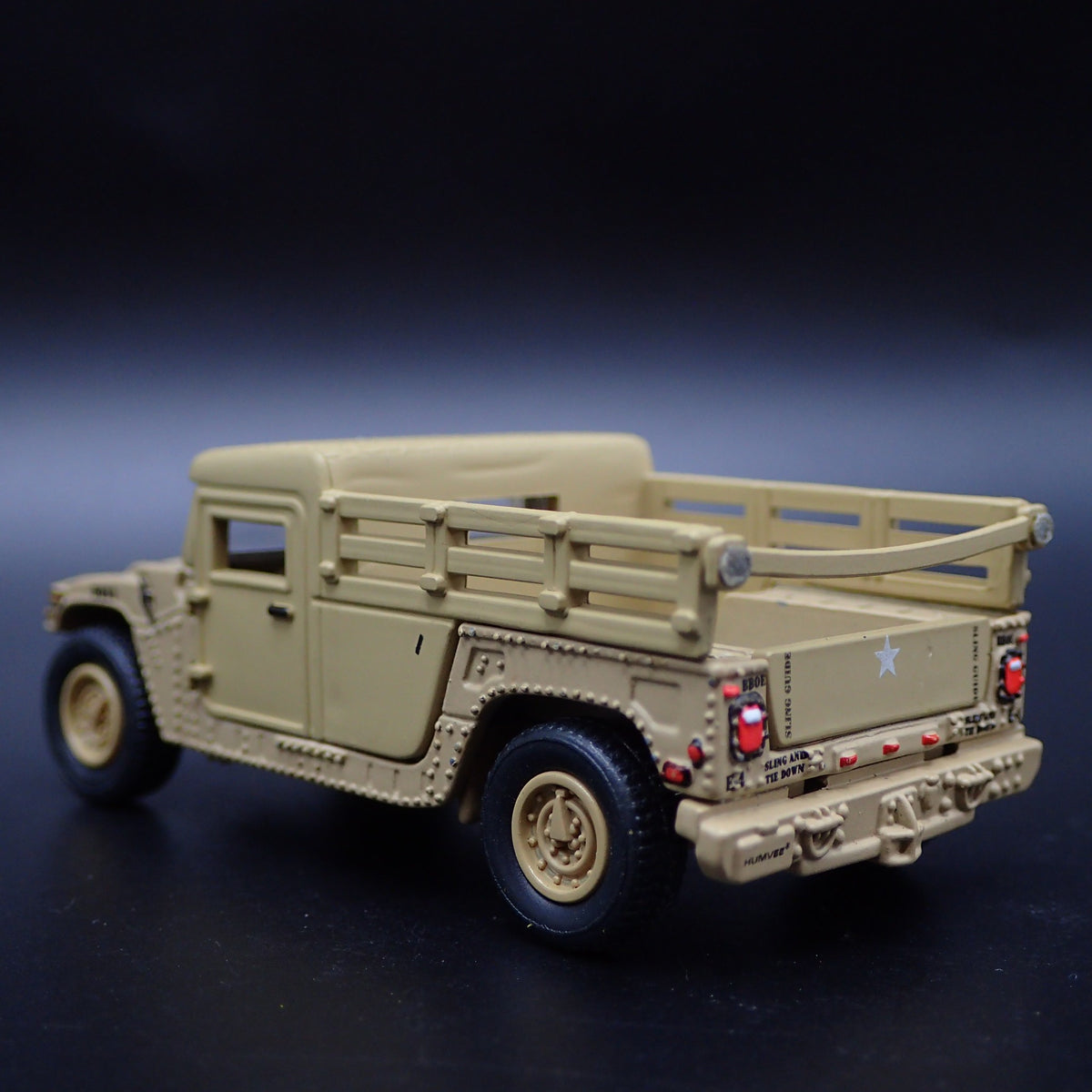 M998 HMMWV CARGO TROOP CARRIER HUMMER H1 PICKUP 1:64 SCALE DIECAST MODEL CAR-Burning Rubber Toy Company