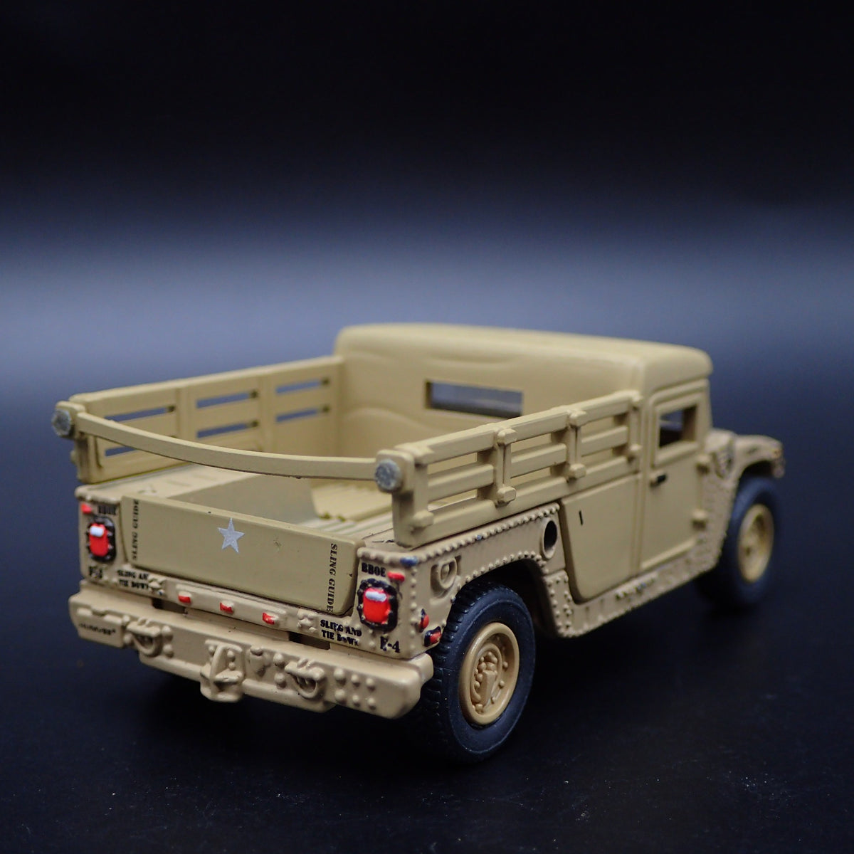 M998 HMMWV CARGO TROOP CARRIER HUMMER H1 PICKUP 1:64 SCALE DIECAST MODEL CAR-Burning Rubber Toy Company