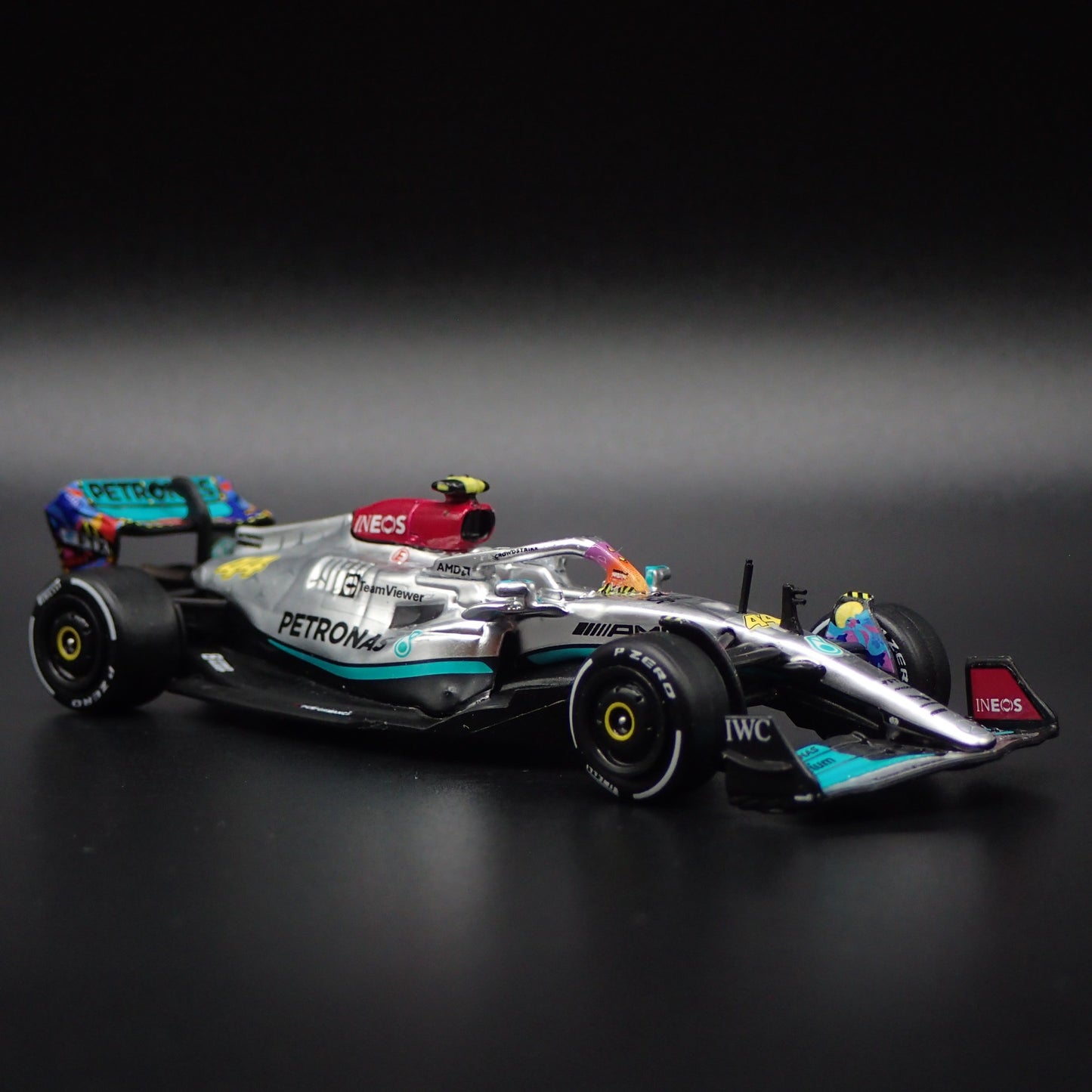 MERCEDES-AMG F1 W13 E PERFORMANCE LEWIS HAMILTON 1:64 SCALE DIECAST MODEL CAR