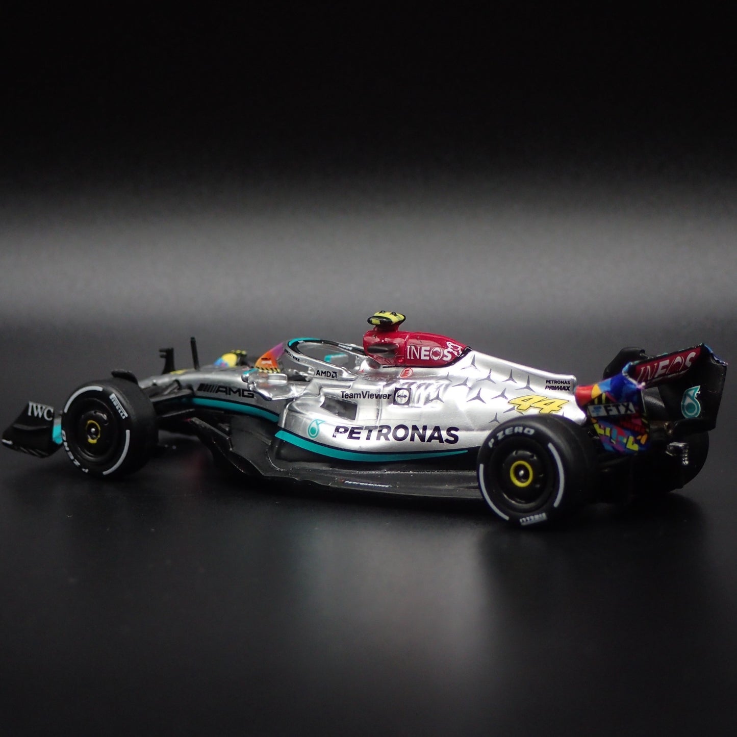 MERCEDES-AMG F1 W13 E PERFORMANCE LEWIS HAMILTON 1:64 SCALE DIECAST MODEL CAR