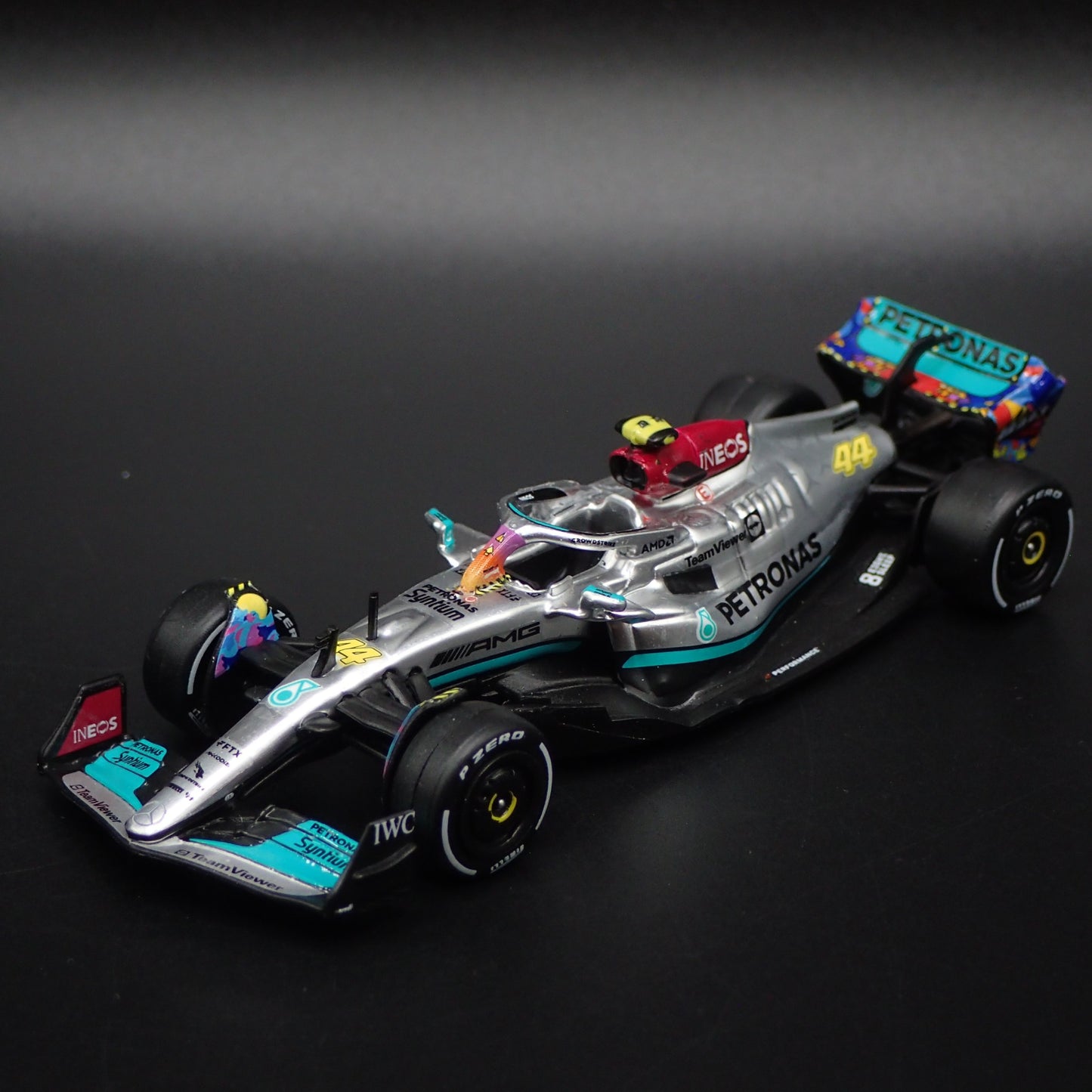 MERCEDES-AMG F1 W13 E PERFORMANCE LEWIS HAMILTON 1:64 SCALE DIECAST MODEL CAR