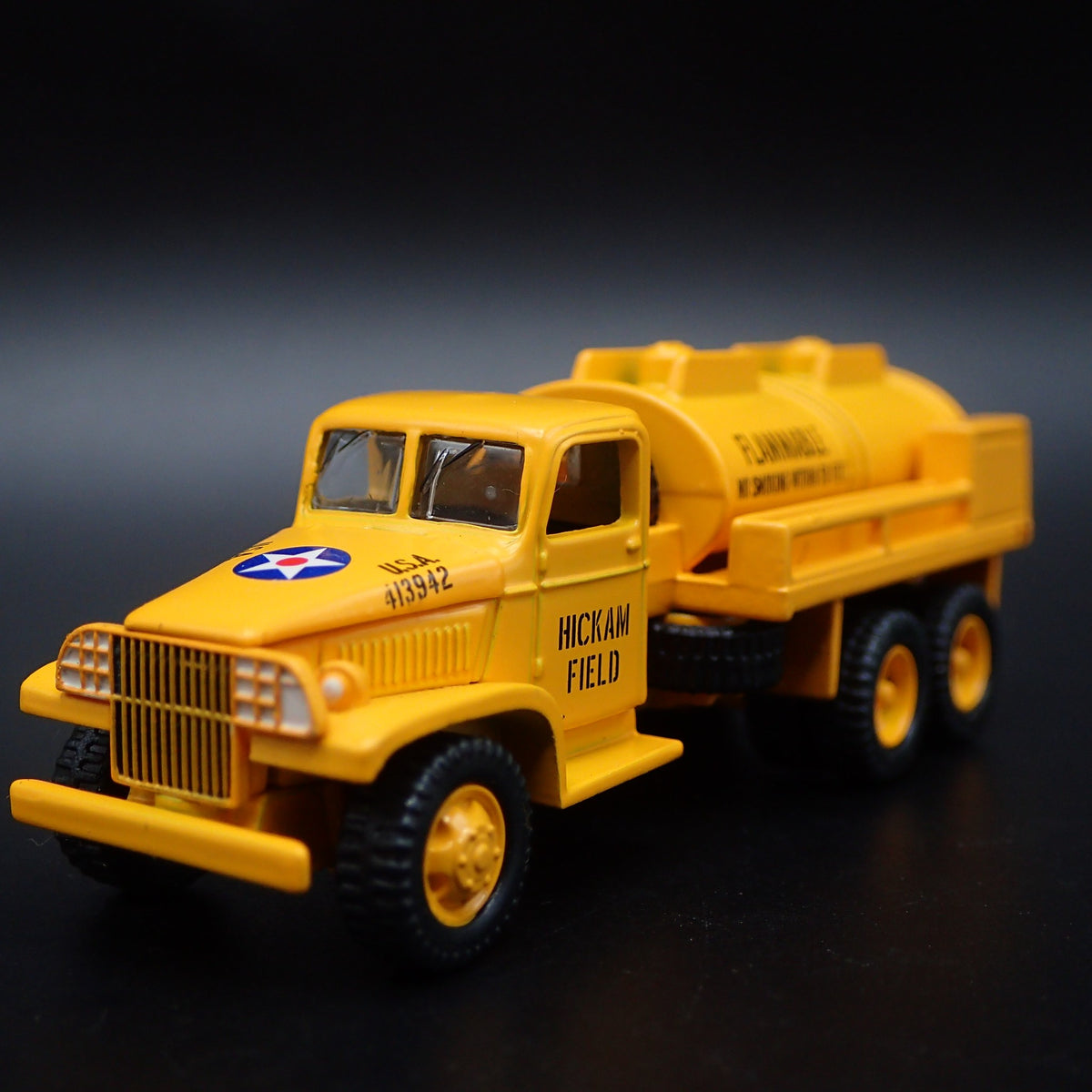PEARL H. GMC CCKW 2.5 TON 6X6 TRUCK MILITARY TANKER 1:87 SCALE DIECAST MODEL CAR-Burning Rubber Toy Company