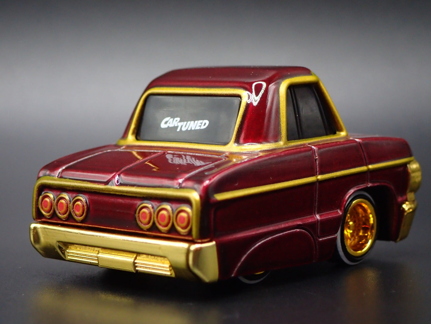 1964 64 CHEVY CHEVROLET IMPALA CAR TUNED BURGUNDY 1:64 SCALE DIECAST MODEL CAR