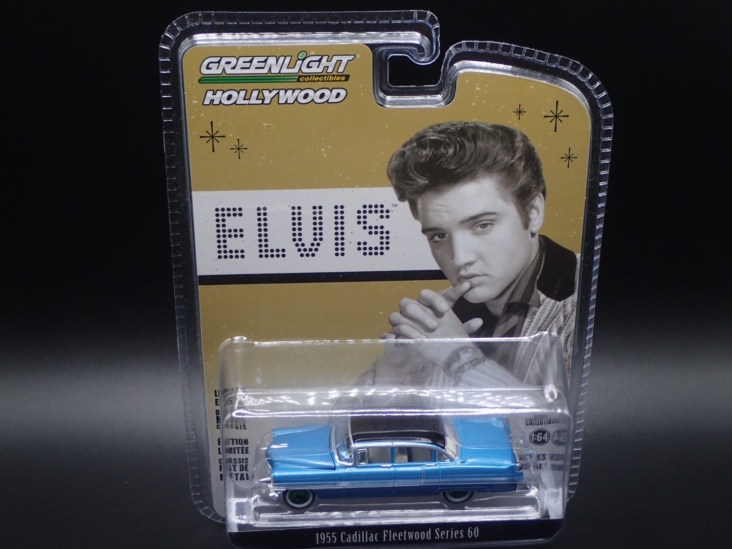 2024 GREENLIGHT 1955 CADILLAC FLEETWOOD 60 ELVIS HOLLYWOOD GREEN MACHINE CHASE
