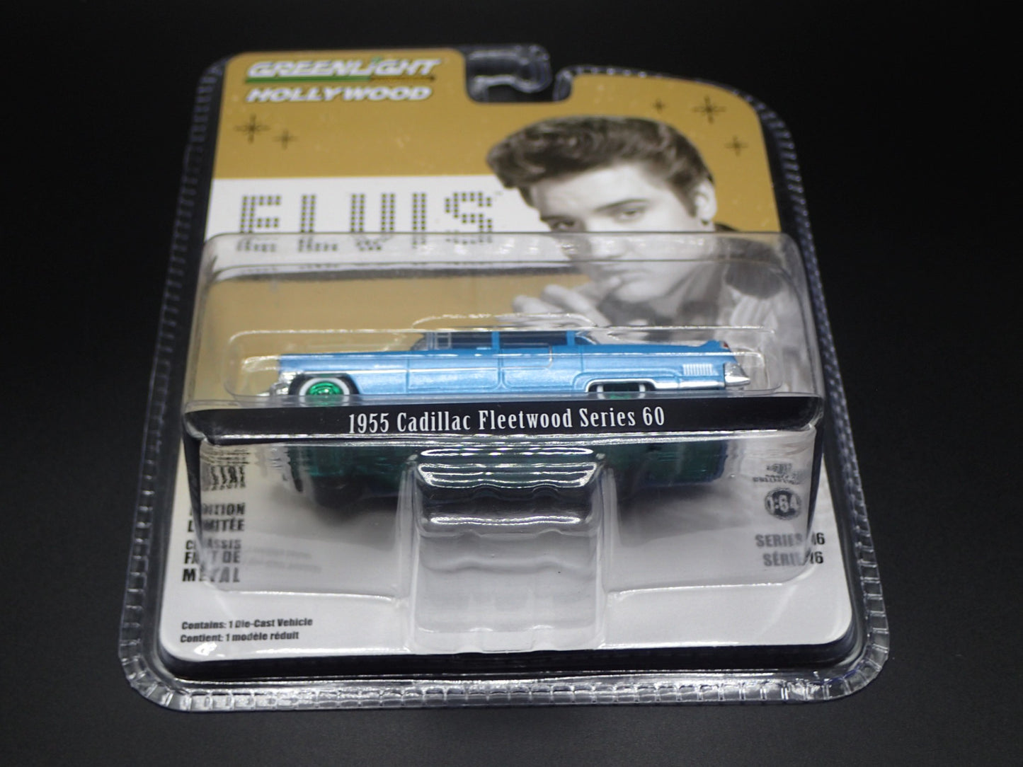 2024 GREENLIGHT 1955 CADILLAC FLEETWOOD 60 ELVIS HOLLYWOOD GREEN MACHINE CHASE
