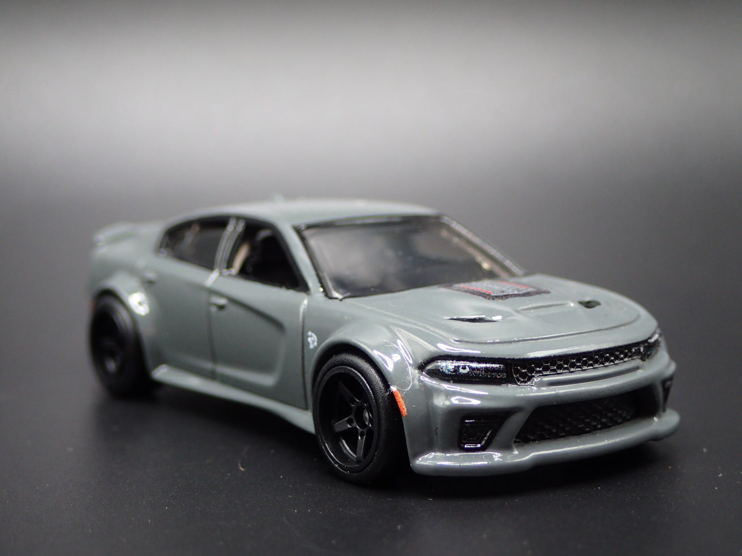 2011-2023 DODGE CHARGER SRT HELLCAT GRAY 1:64 SCALE DIORAMA DIECAST MODEL CAR