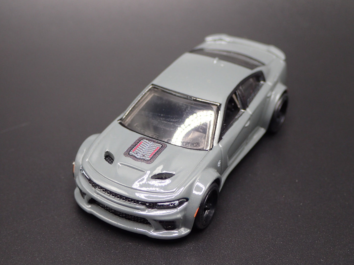 2011-2023 DODGE CHARGER SRT HELLCAT GRAY 1:64 SCALE DIORAMA DIECAST MODEL CAR