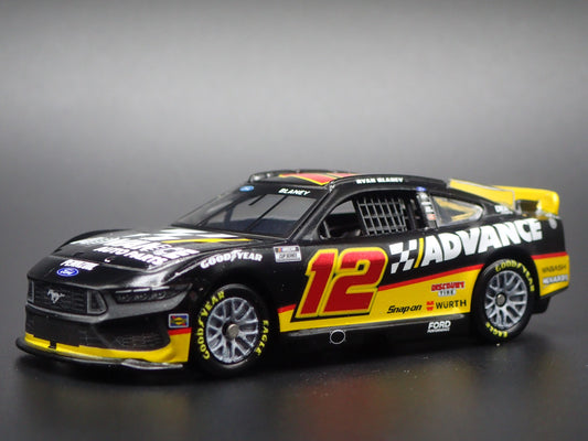 2025 25 FORD MUSTANG #12 RYAN BLANEY ADVANCE AUTO NASCAR 1:64 SCALE DIECAST CAR