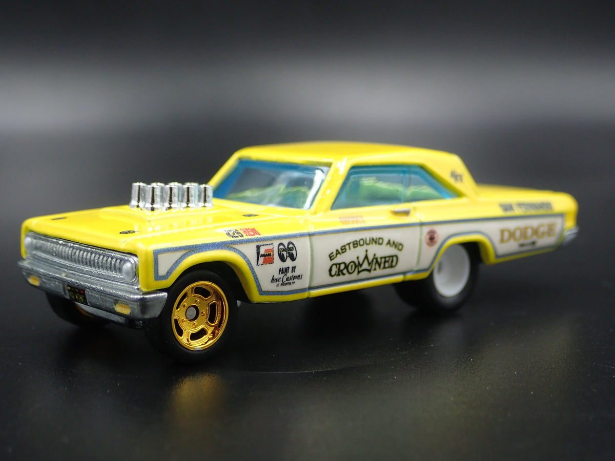 1965 65 DODGE CORONET NHRA ALTERED DRAG MOON EYES 1/64 SCALE DIECAST MODEL CAR-Burning Rubber Toy Company
