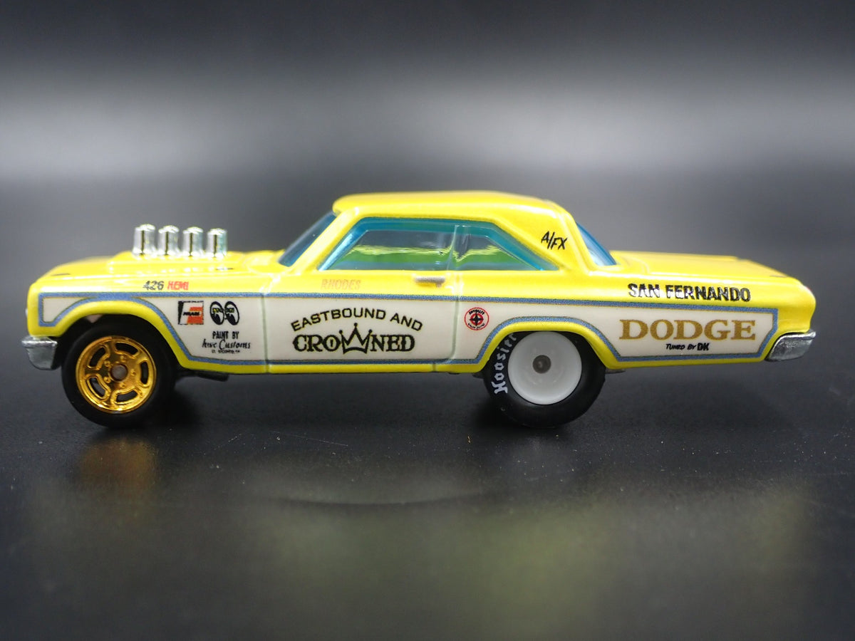 1965 65 DODGE CORONET NHRA ALTERED DRAG MOON EYES 1/64 SCALE DIECAST MODEL CAR-Burning Rubber Toy Company