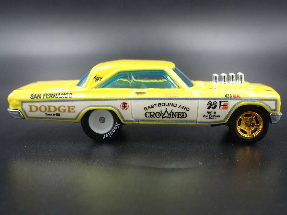 1965 65 DODGE CORONET NHRA ALTERED DRAG MOON EYES 1/64 SCALE DIECAST MODEL CAR-Burning Rubber Toy Company