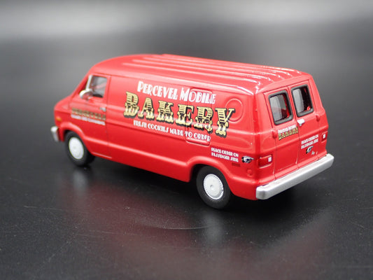 1977 77 DODGE B100 VAN BAKERY MOBILE RED 1:64 SCALE DIORAMA DIECAST MODEL CAR