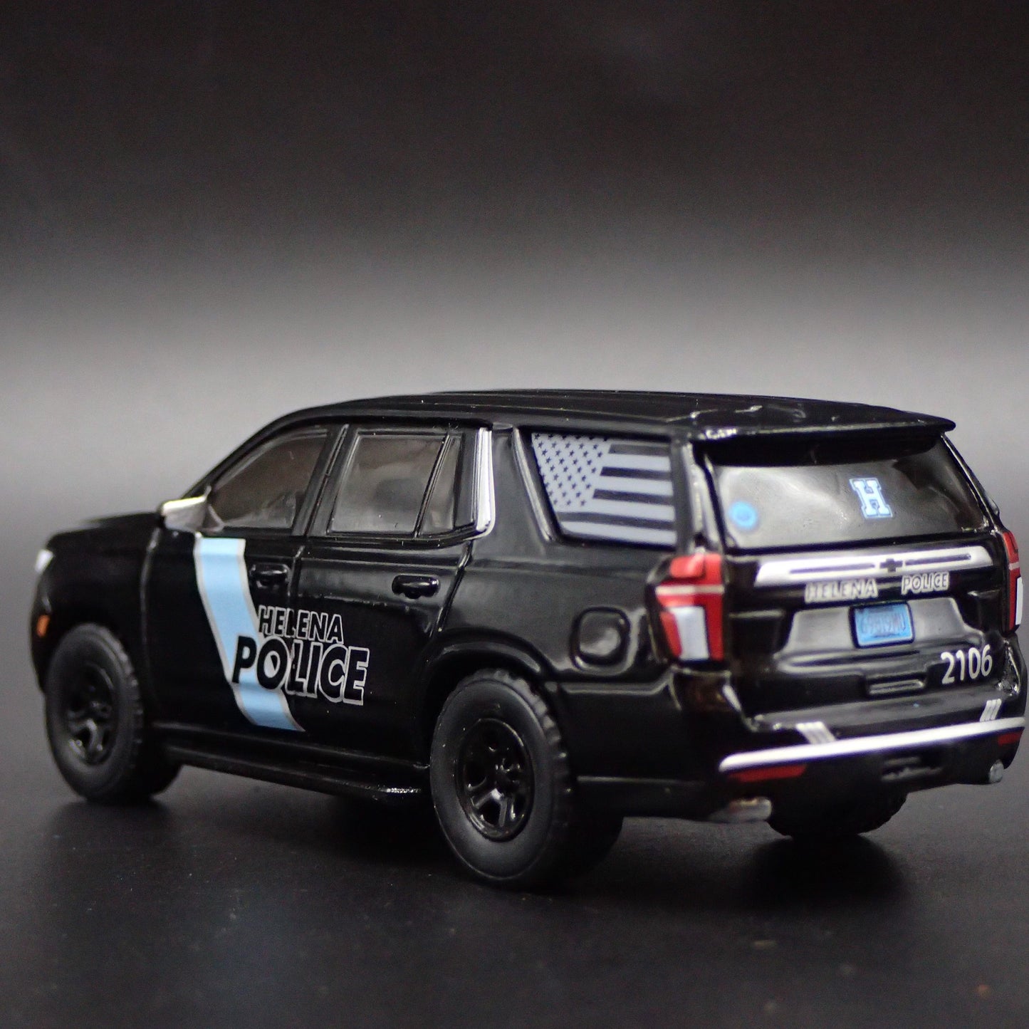 2022 CHEVY CHEVROLET TAHOE PURSUIT HELENA, ALABAMA POLICE 1:64 DIECAST MODEL CAR