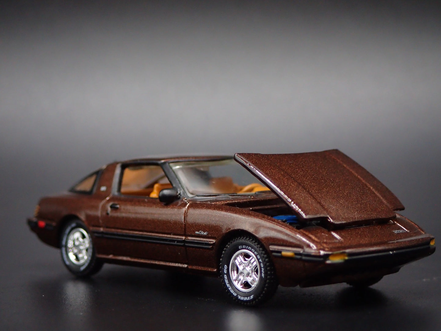 1978-1985 MAZDA RX7 JDM BROWN 1:64 SCALE COLLECTIBLE DIORAMA DIECAST MODEL CAR