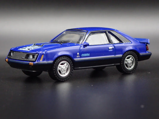 1979 79 FORD MUSTANG COBRA T5 BLUE 1:64 SCALE COLLECTIBLE DIECAST MODEL CAR