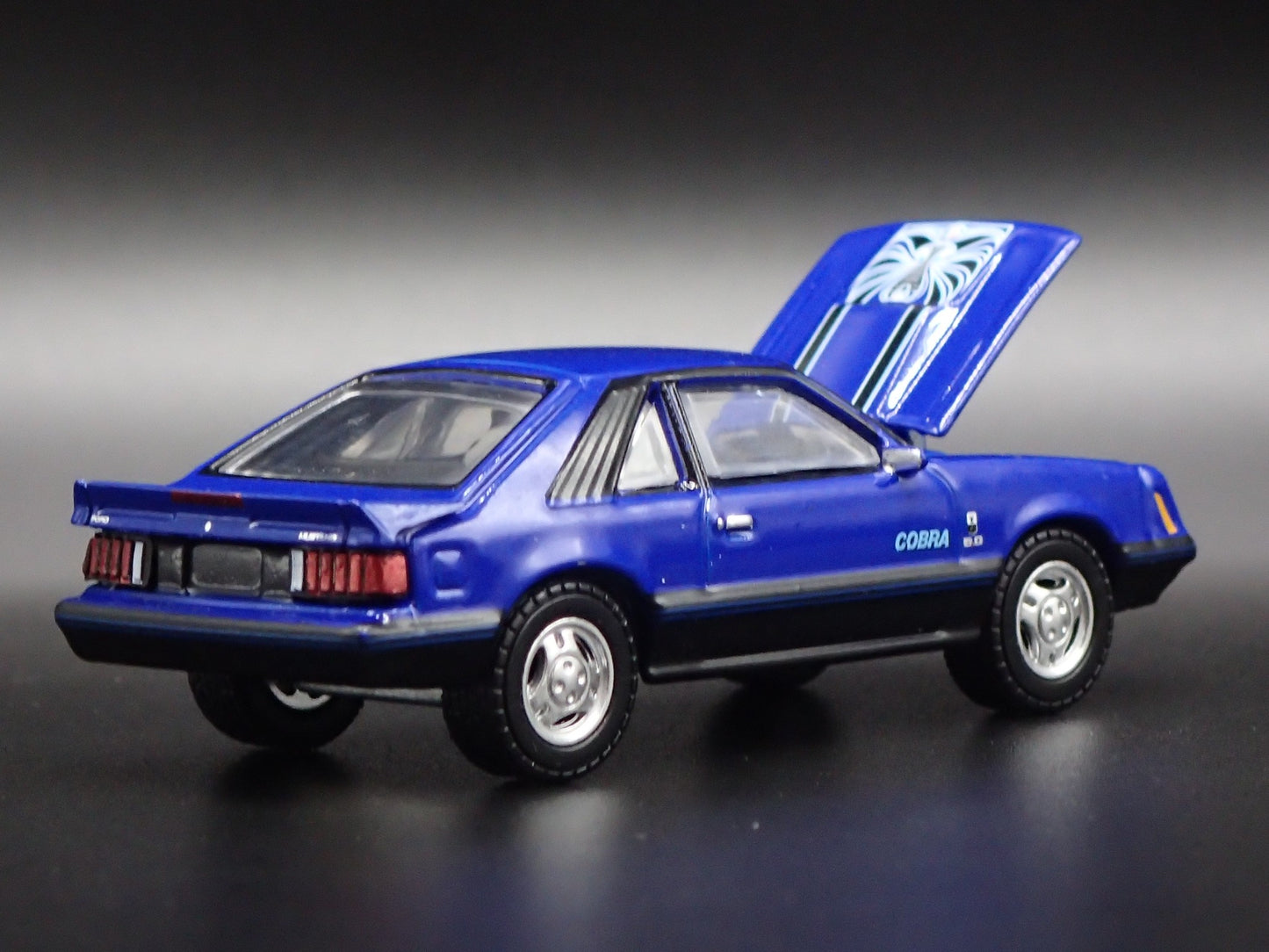 1979 79 FORD MUSTANG COBRA T5 BLUE 1:64 SCALE COLLECTIBLE DIECAST MODEL CAR