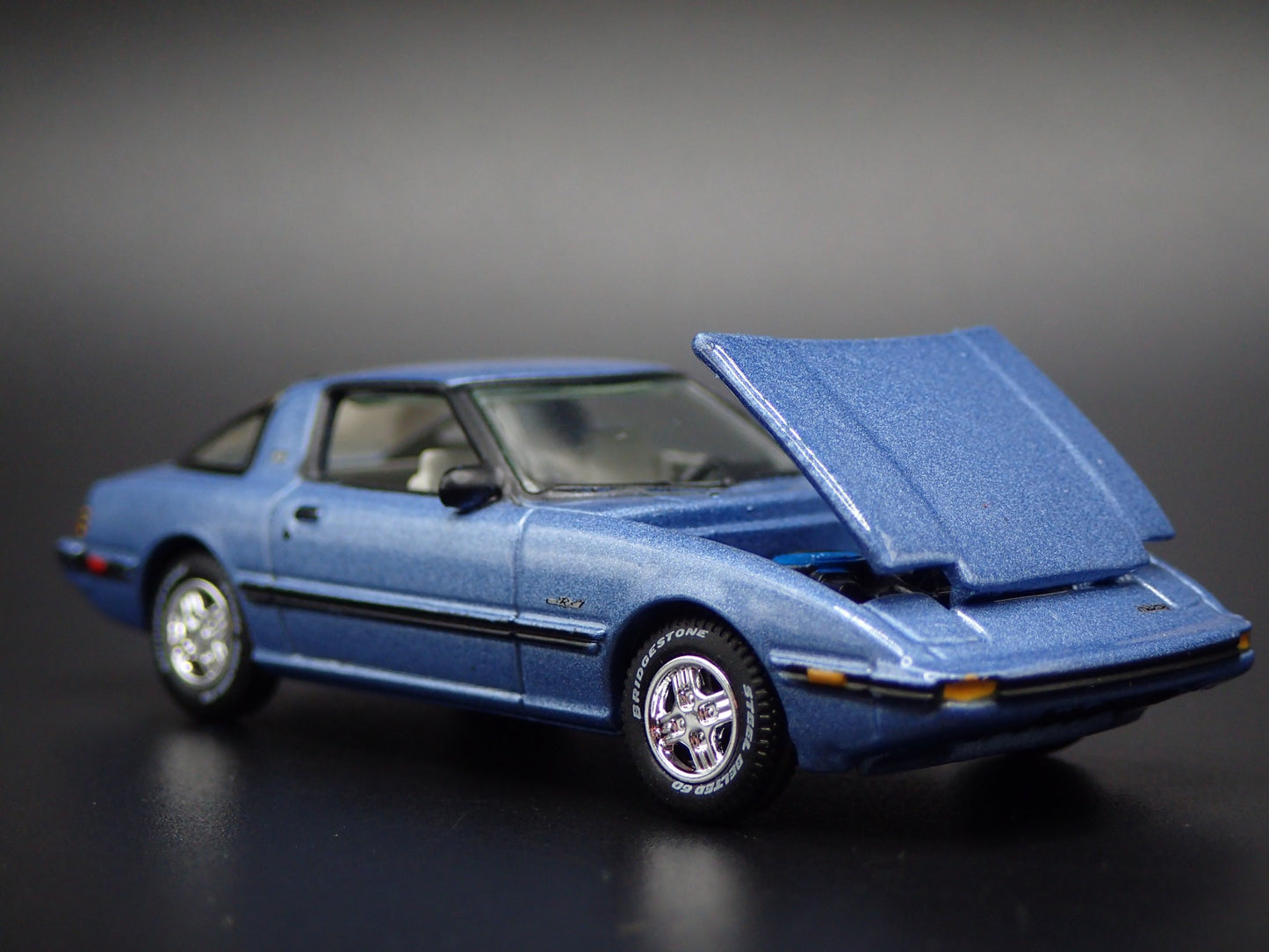 1978-1985 MAZDA RX7 JDM BLUE 1:64 SCALE COLLECTIBLE DIORAMA DIECAST MODEL CAR