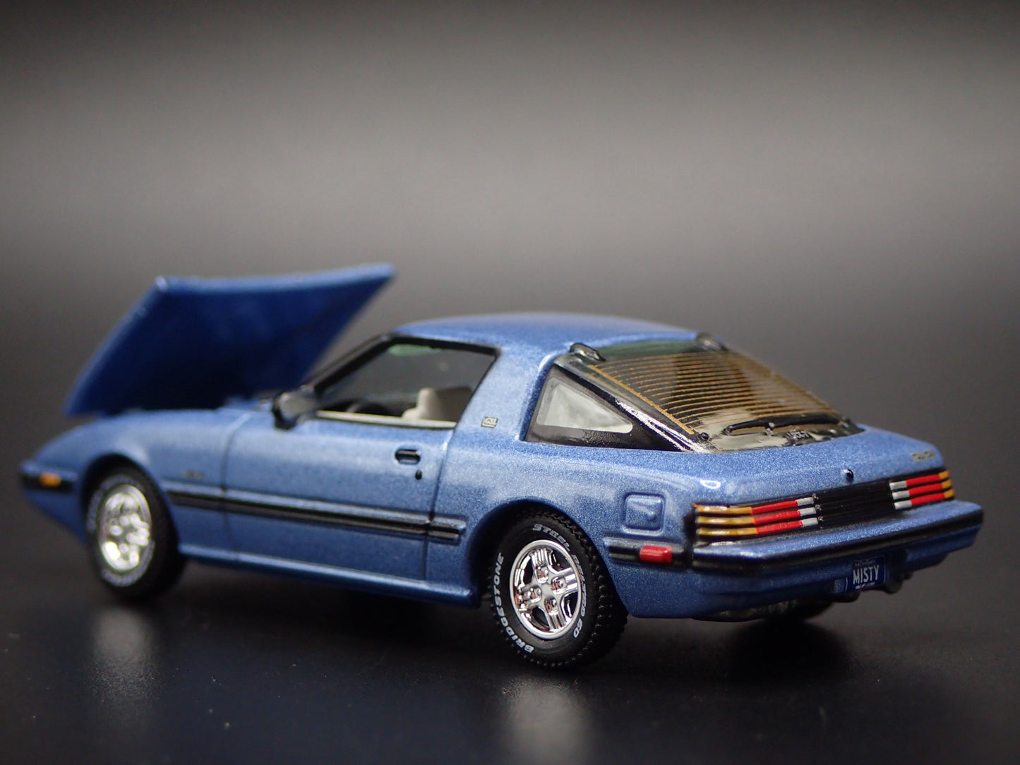 1978-1985 MAZDA RX7 JDM BLUE 1:64 SCALE COLLECTIBLE DIORAMA DIECAST MODEL CAR