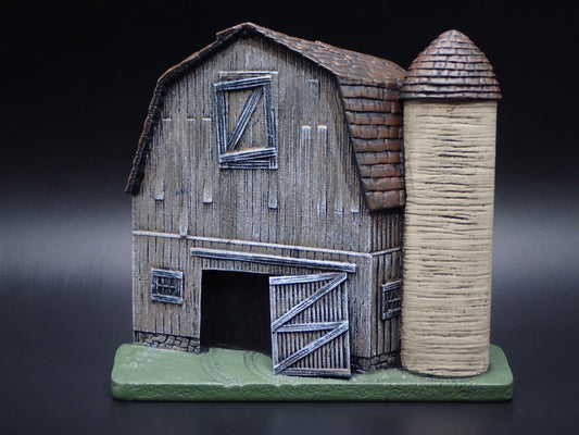 VINTAGE FARM BARN FIND RESIN DIORAMA SCENE BACKGROUND DISPLAY PROP 1:64 MODEL