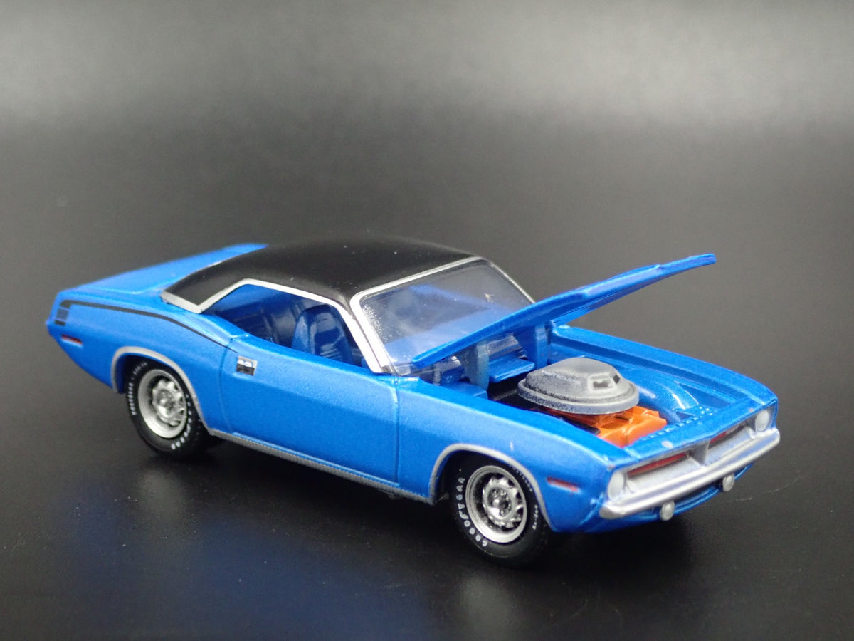 1970 PLYMOUTH HEMI CUDA RARE 1:64 SCALE COLLECTIBLE DIORAMA DIECAST MODEL CAR-Burning Rubber Toy Company