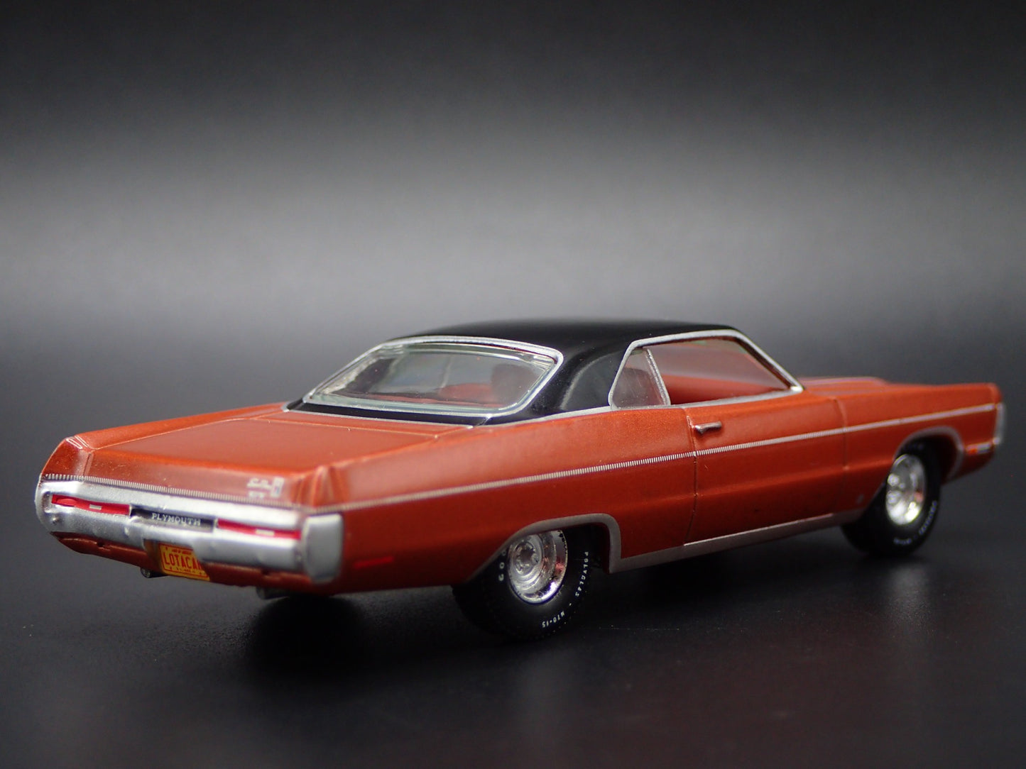 1970 70 PLYMOUTH SPORT FURY GT BURNT ORANGE 1/64 SCALE DIORAMA DIECAST MODEL CAR