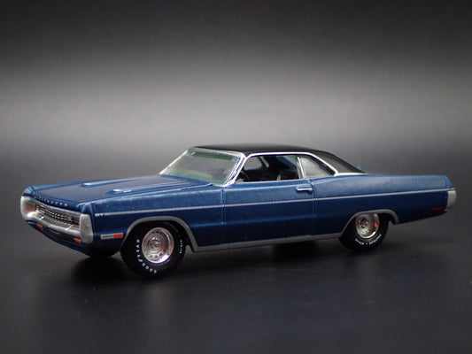 1970 70 PLYMOUTH SPORT FURY GT BLUE 1/64 SCALE DIORAMA DIECAST MODEL CAR