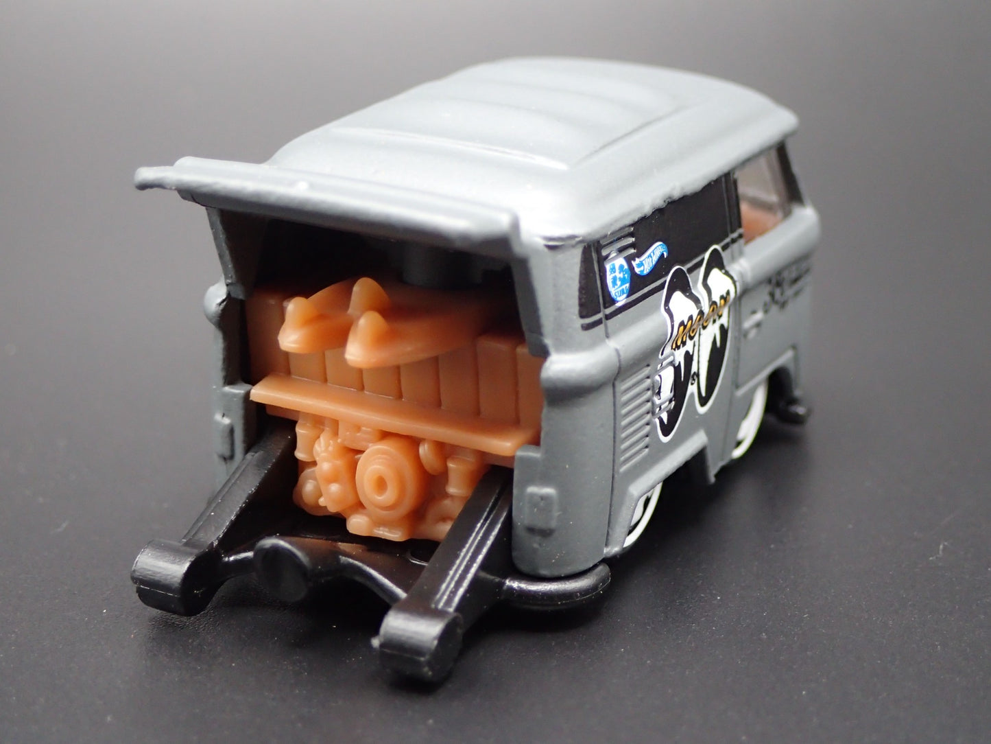 VW VOLKSWAGEN KOOL KOMBI MINI BUS VAN MOONEYES GRAY 1:64 SCALE DIECAST MODEL CAR