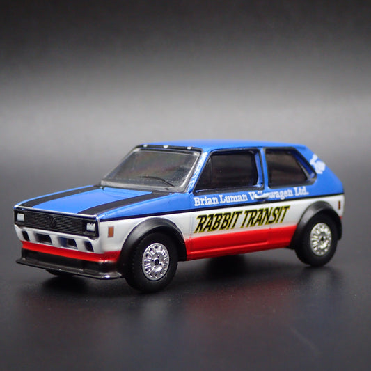 1980 80 VW VOLKSWAGEN RABBIT GTI WIDEBODY MK1 BLUE 1:64 SCALE DIECAST MODEL CAR