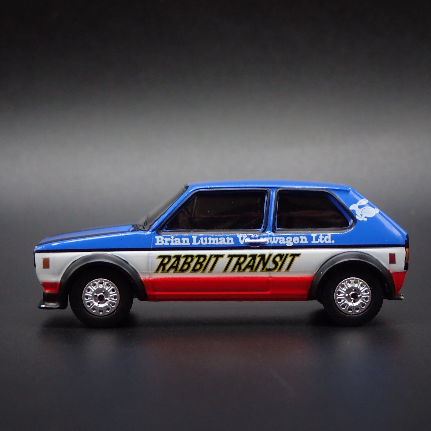 1980 80 VW VOLKSWAGEN RABBIT GTI WIDEBODY MK1 BLUE 1:64 SCALE DIECAST MODEL CAR