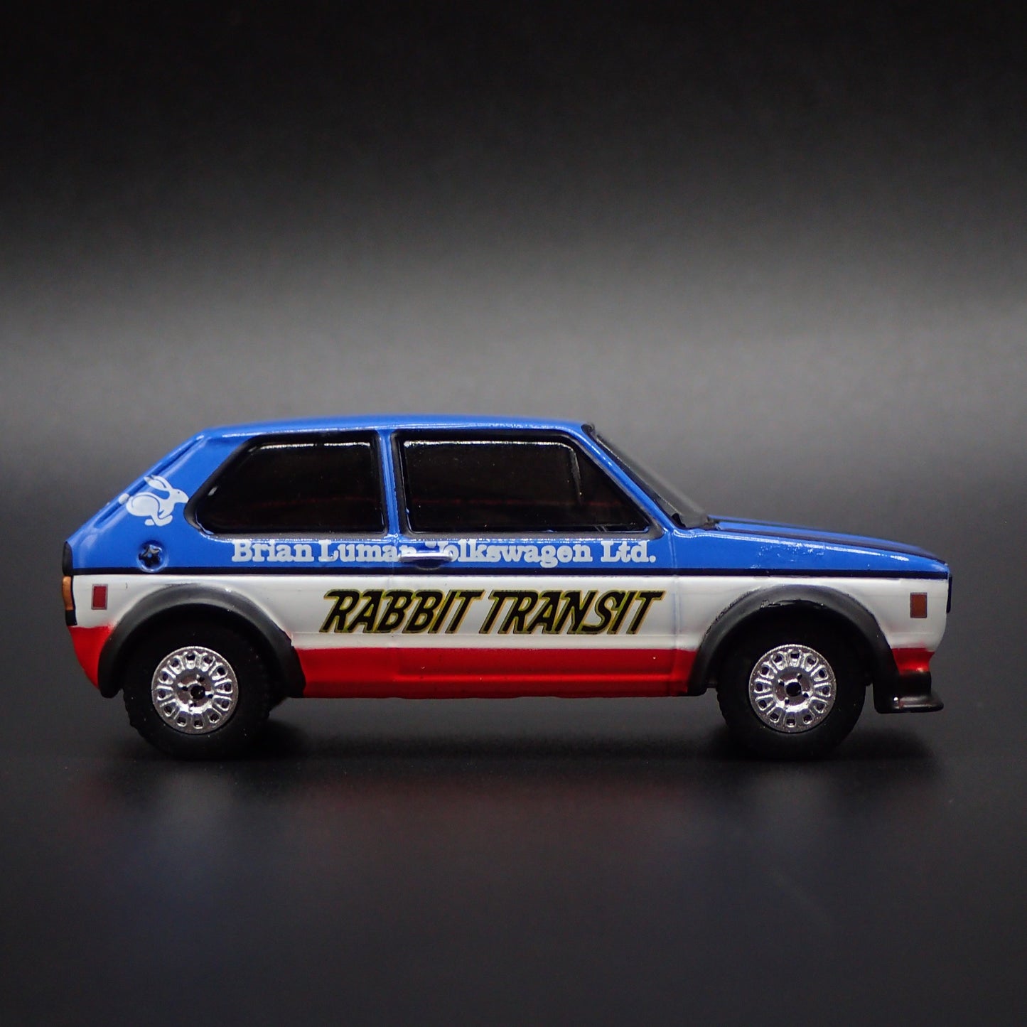 1980 80 VW VOLKSWAGEN RABBIT GTI WIDEBODY MK1 BLUE 1:64 SCALE DIECAST MODEL CAR
