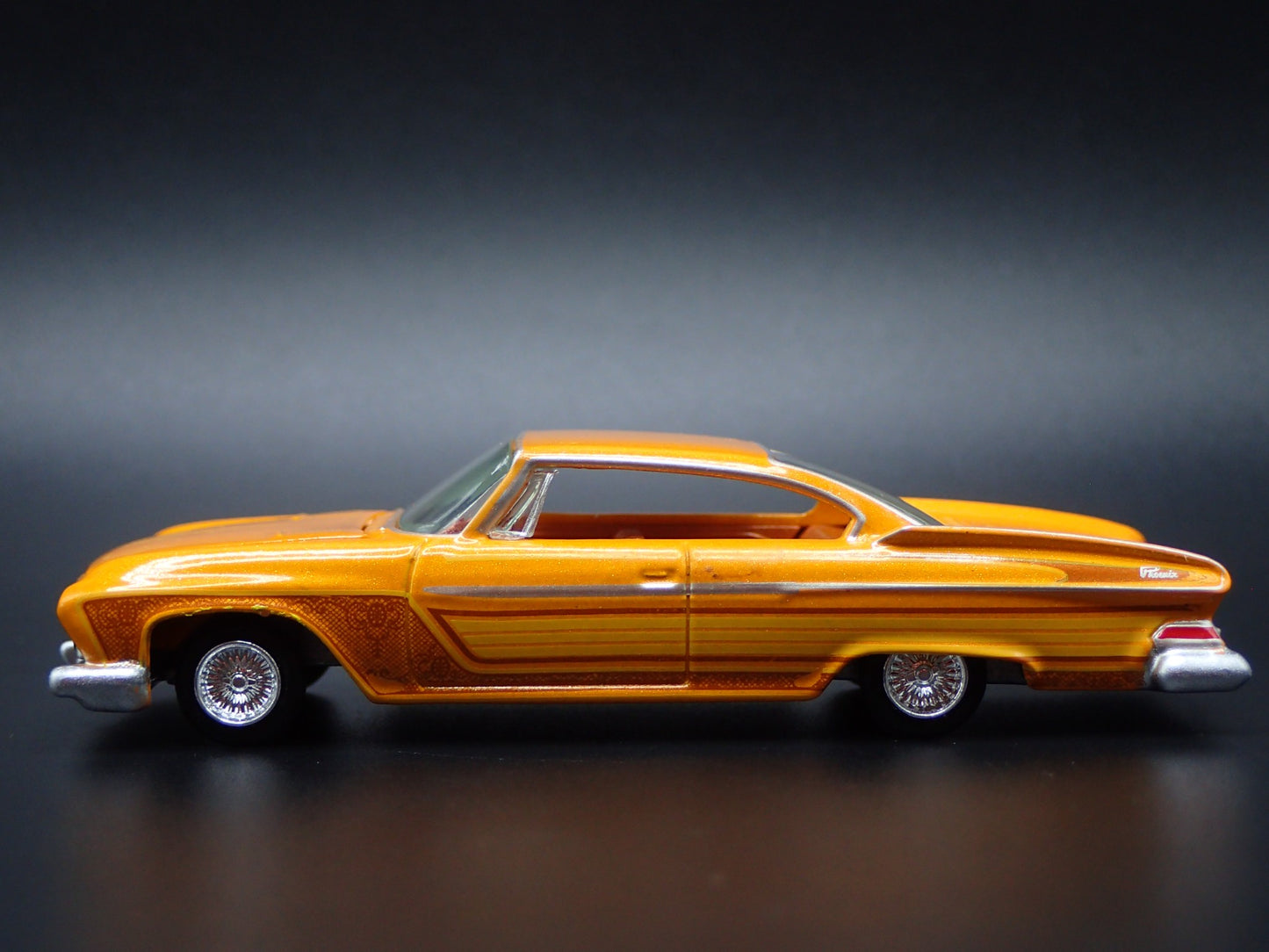 1961 61 DODGE DART PHOENIX LOWRIDER YELLOW 1:64 SCALE DIORAMA DIECAST MODEL CAR