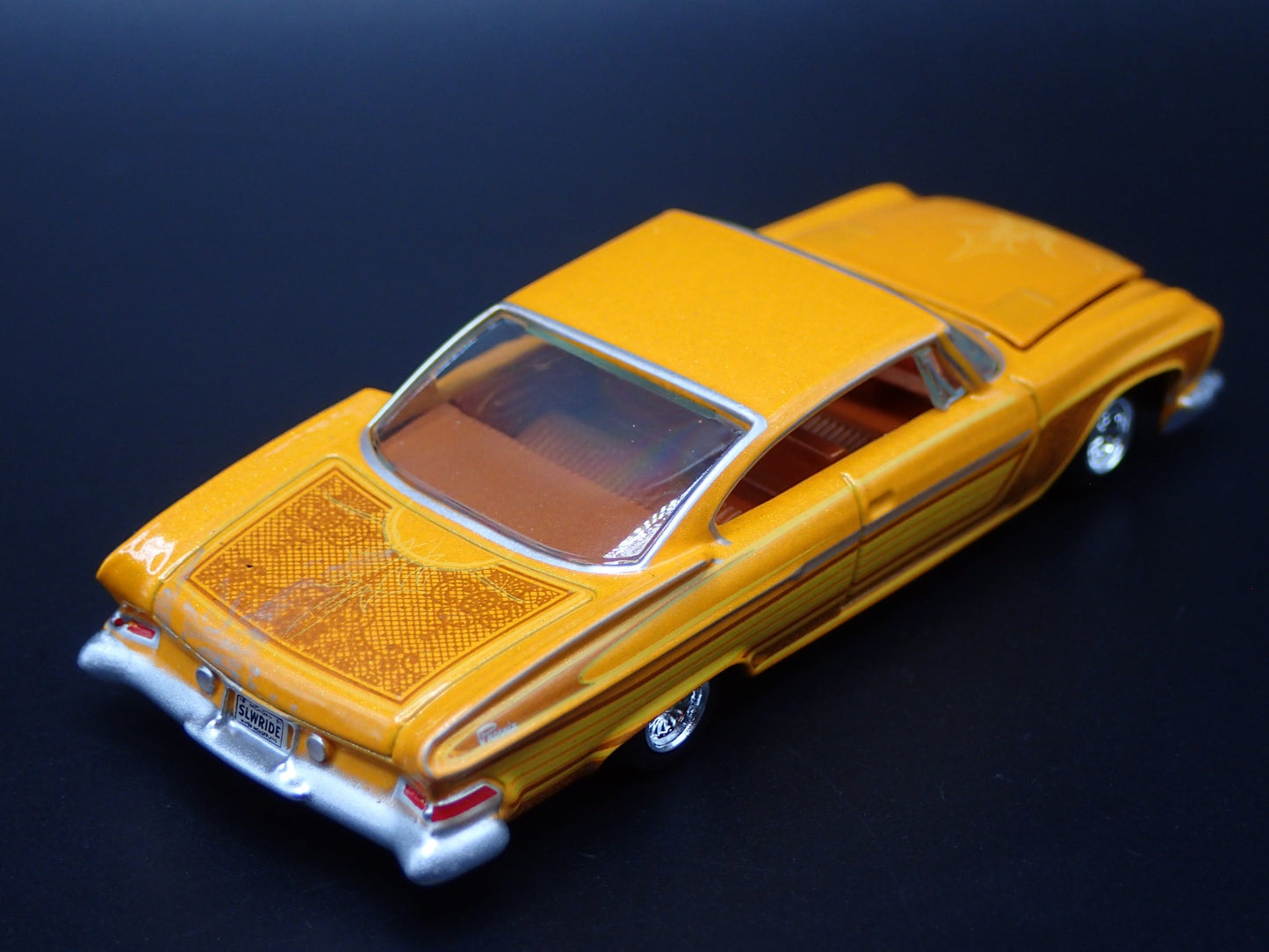 1961 61 DODGE DART PHOENIX LOWRIDER YELLOW 1:64 SCALE DIORAMA DIECAST MODEL CAR