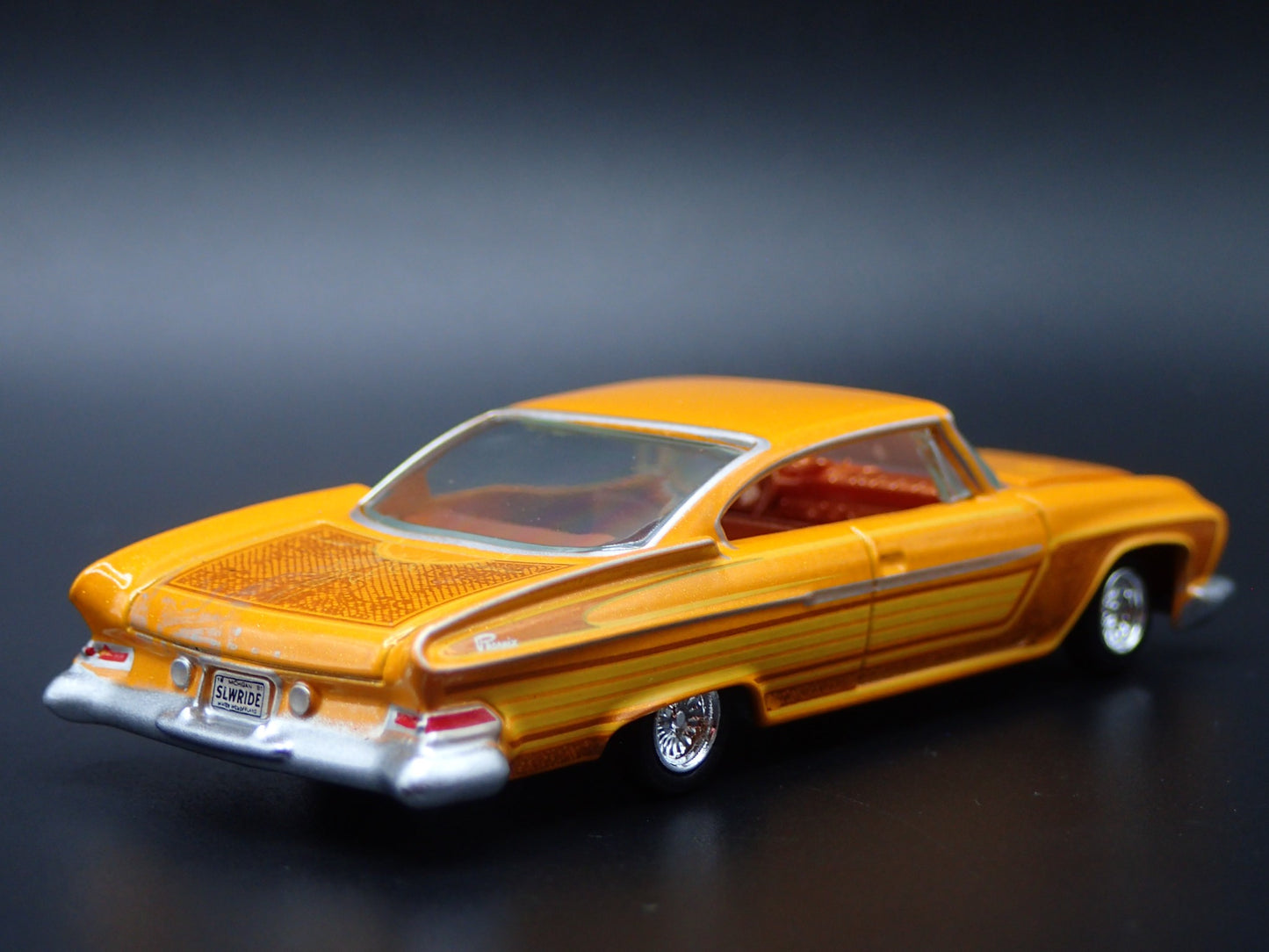 1961 61 DODGE DART PHOENIX LOWRIDER YELLOW 1:64 SCALE DIORAMA DIECAST MODEL CAR