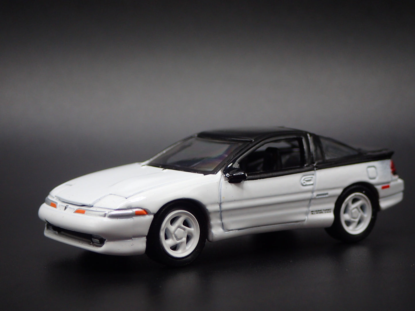 1990-1994 EAGLE TALON TSi WHITE 1:64 SCALE COLLECTIBLE DIORAMA DIECAST MODEL CAR