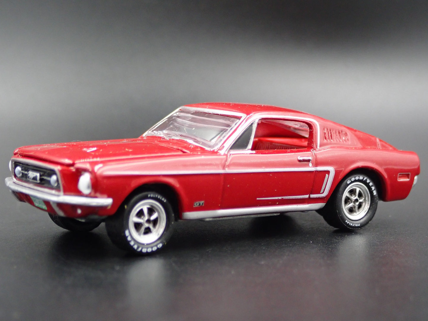 1968 68 FORD MUSTANG GT FASTBACK RED 1/64 SCALE DIORAMA DIECAST MODEL CAR