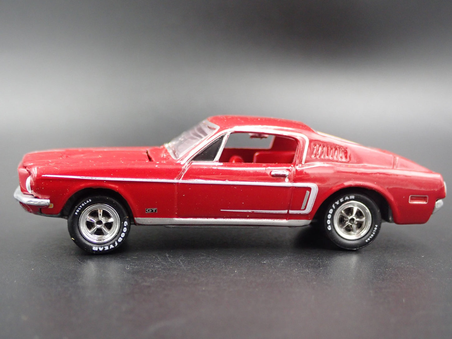 1968 68 FORD MUSTANG GT FASTBACK RED 1/64 SCALE DIORAMA DIECAST MODEL CAR