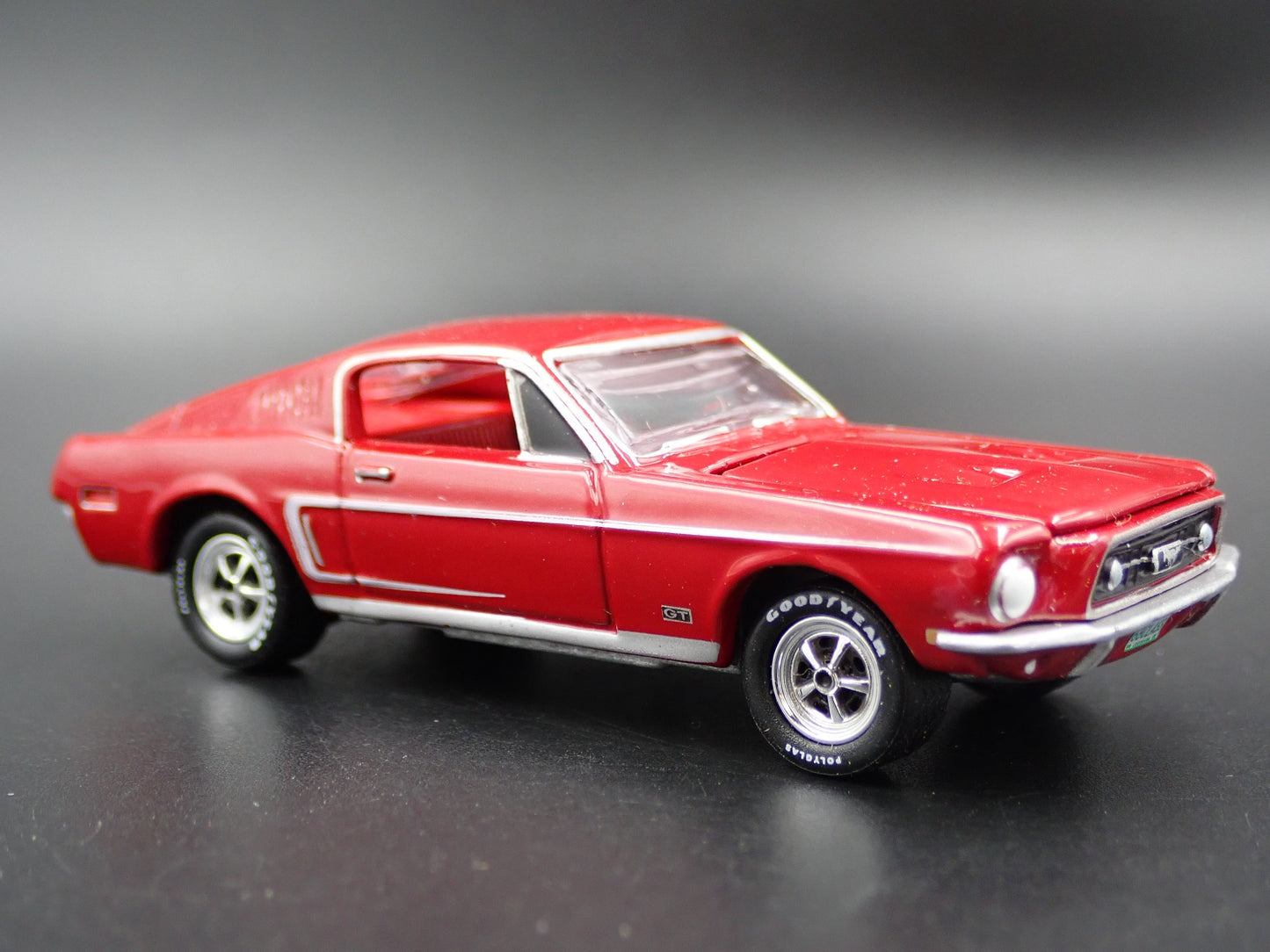 1968 68 FORD MUSTANG GT FASTBACK RED 1/64 SCALE DIORAMA DIECAST MODEL CAR
