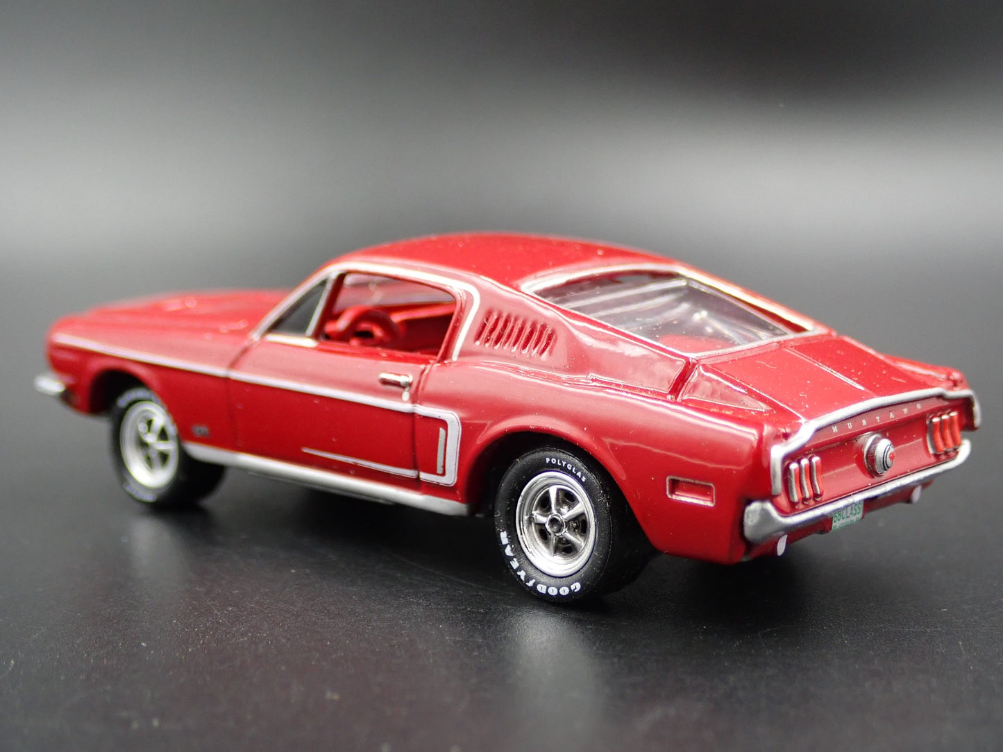 1968 68 FORD MUSTANG GT FASTBACK RED 1/64 SCALE DIORAMA DIECAST MODEL CAR