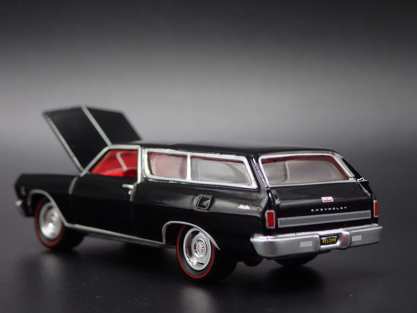 1965 65 CHEVY CHEVROLET CHEVELLE STATION WAGON BLK 1:64 SCALE DIECAST MODEL CAR