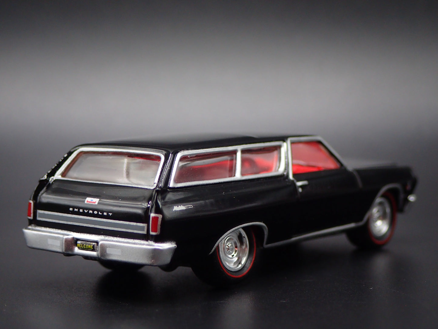 1965 65 CHEVY CHEVROLET CHEVELLE STATION WAGON BLK 1:64 SCALE DIECAST MODEL CAR
