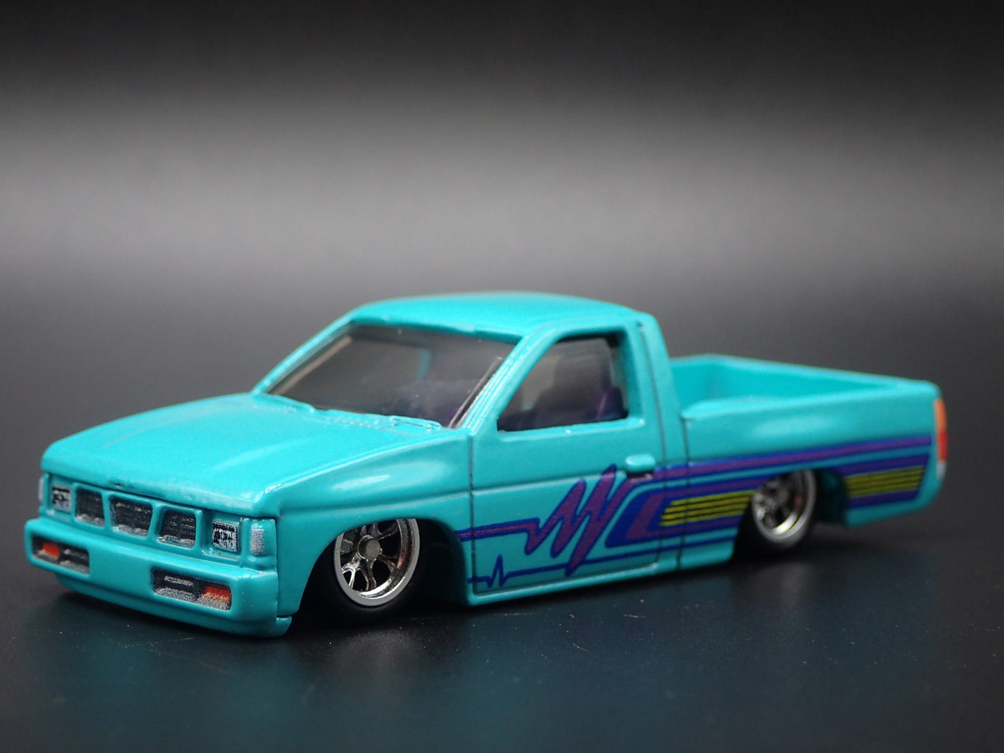 1993 93 NISSAN HARDBODY PICKUP TRUCK D21 TEAL 1:64 SCALE DIECAST MODEL CAR