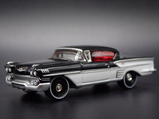 1958 58 CHEVY CHEVROLET BLACK 1:64 SCALE COLLECTIBLE DIORAMA DIECAST MODEL CAR