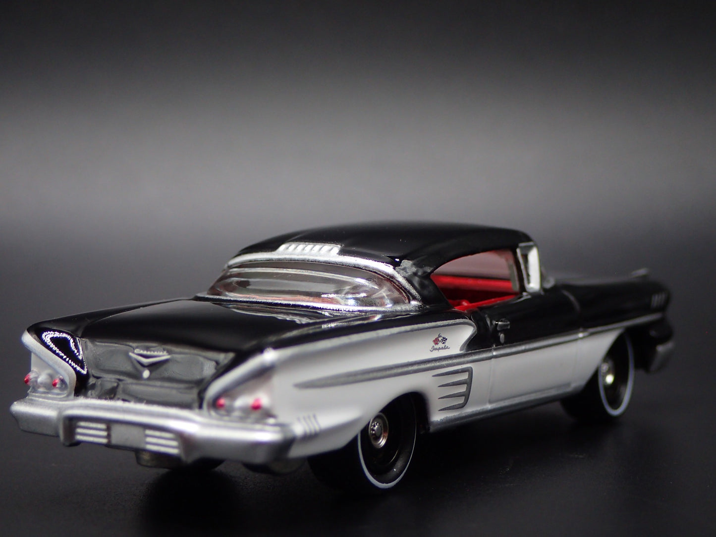 1958 58 CHEVY CHEVROLET BLACK 1:64 SCALE COLLECTIBLE DIORAMA DIECAST MODEL CAR