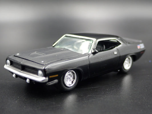 1970 70 PLYMOUTH AAR CUDA BLACK 1:64 SCALE COLLECTIBLE DIECAST MODEL CAR
