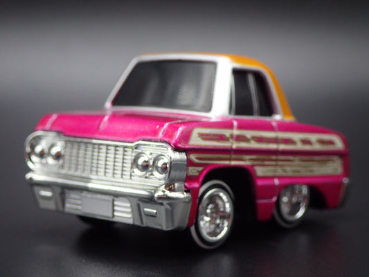 1964 CHEVY CHEVROLET IMPALA LOWRIDER TUNED PINK 1:64 SCALE DIECAST MODEL CAR